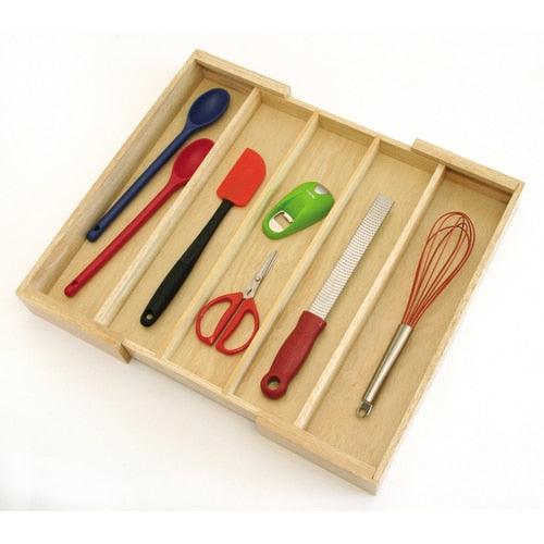 Lipper International 12.87-in x 13-in Wood Multi-Use Insert Drawer Organizer
