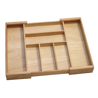 Lipper International 18.125 In. x 13.125 x 2.5 In. Bamboo Expandable Flatware Organizer