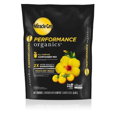 Miracle-Gro Performance Organics Container Mix 6-Quart Organic Potting Soil Mix