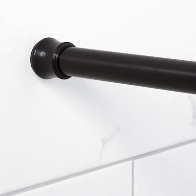 Zenna Home 51-in to 86-in Bronze Tension Single Straight Shower Rod