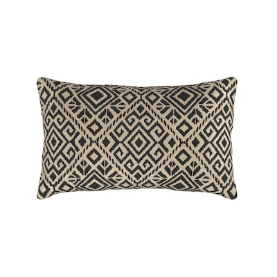 undefined Geometric Black Rectangular Lumbar Pillow