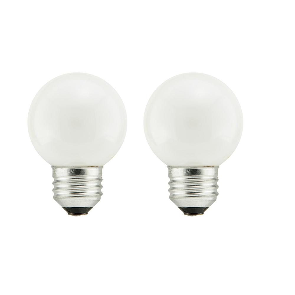 Sylvania 25-Watt Double Life G16.5 Incandescent Light Bulb (2-Pack)