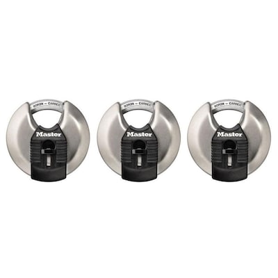 Master Lock 3-Pack 2.75-in Stainless Steel Keyed Padlock