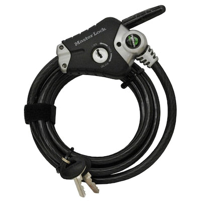 Master Lock 72-in Black/Silver Steel Keyed Cable Lock