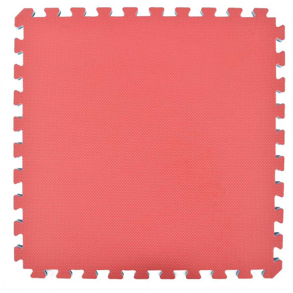 Greatmats Home Sport 24 in. x 24 in. Red/Blue Foam Interlocking Home Exercise and Play Mats (15-Set)