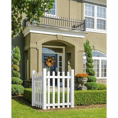 Freedom Pre-Assembled Shadowbox 6-ft H x 6-ft W White Vinyl Dog Ear Vinyl Fence Panel