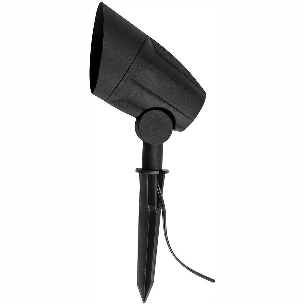 Low Voltage 50-Watt Black Outdoor Landscape Flood Light T3 Halogen Bulb