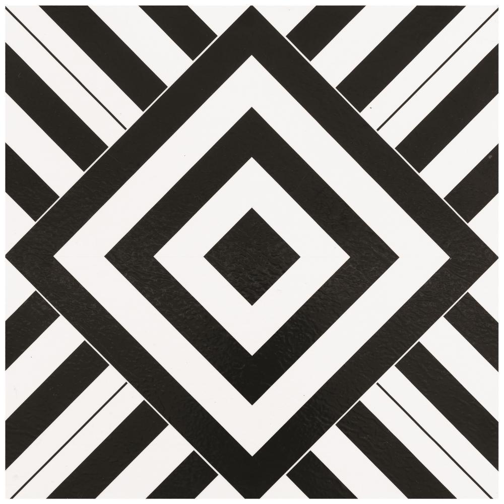 ACHIM Retro Geometric 12 in. x 12 in. Self-Adhesive Vinyl Floor Tile (20 Tiles/20 sq. ft.)
