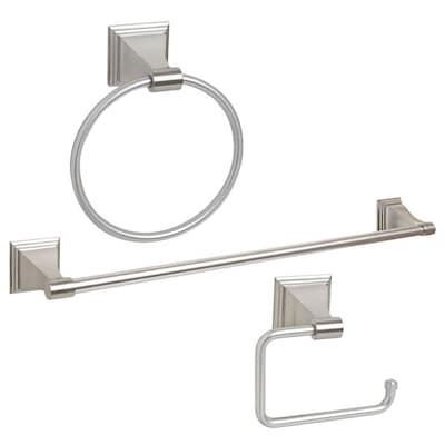ARISTA 3-Piece Leonard Satin Nickel Decorative Bathroom Hardware Set