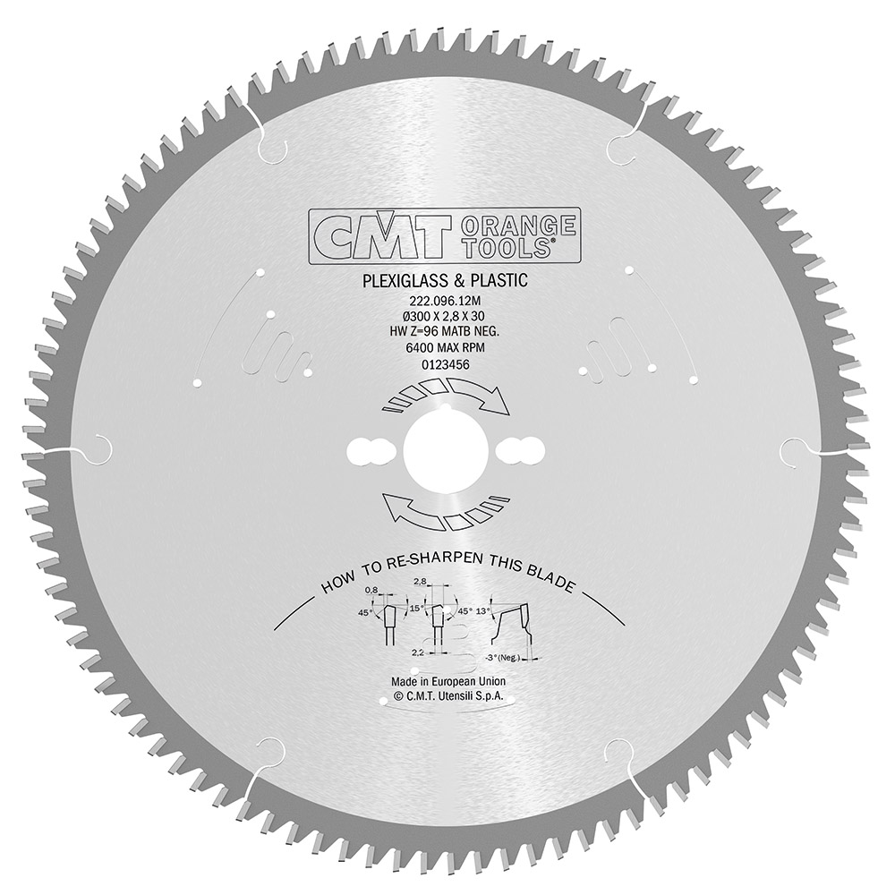 CMT 222.080.10 – PLASTIC BLADE 10″x80 5/8″ BORE