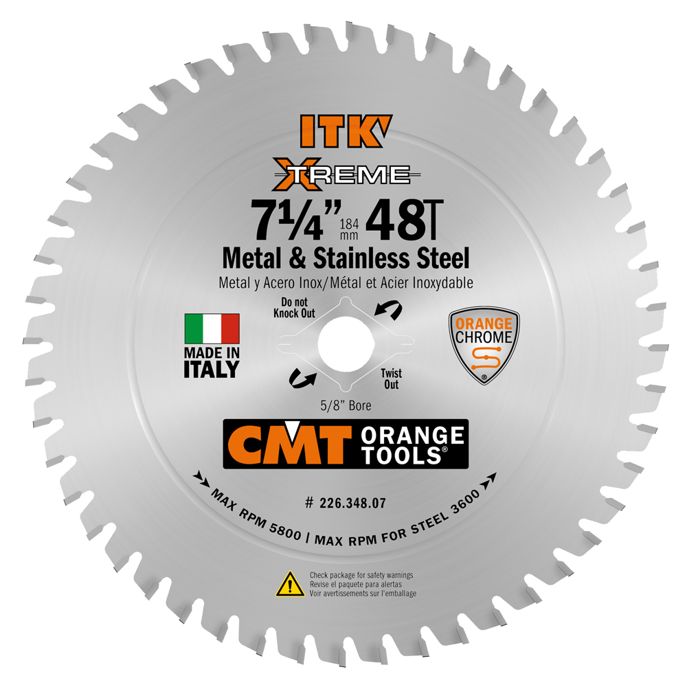CMT 226.348.07 – METAL ITK SAW BLADE 7-1/4 – T48