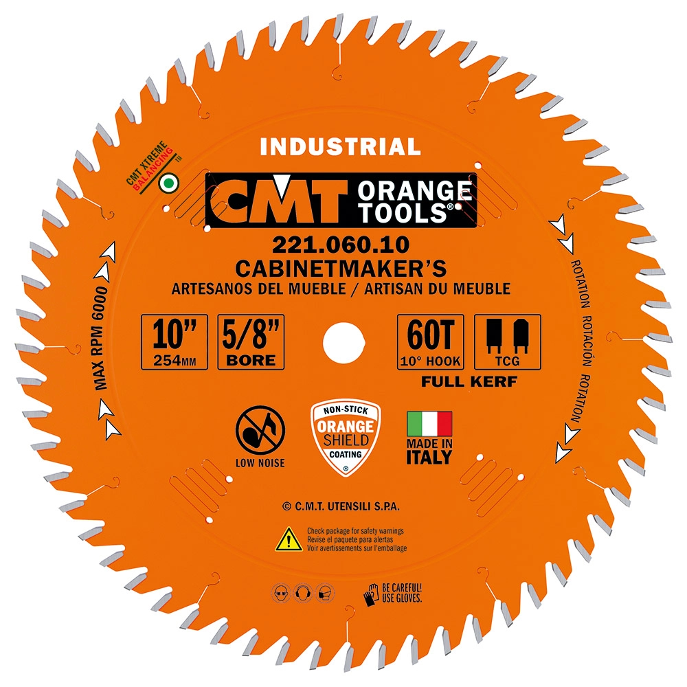 CMT 221.060.10 – CABINETSHOP BLADE 10″x60 5/8″ BORE