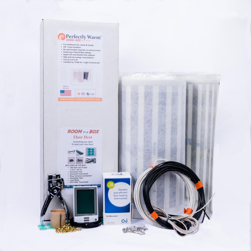 FloorHeat Room in a Box 68 ft. x 18 in. 120-Volt Radiant Floor Heating System with Anti-Fracture Heat (Covers 102 sq. ft.)