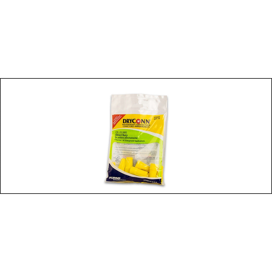 King Innovation - 10444 - DryConn Small Direct Bury* (King 4 Yellow), 10pc. Bag