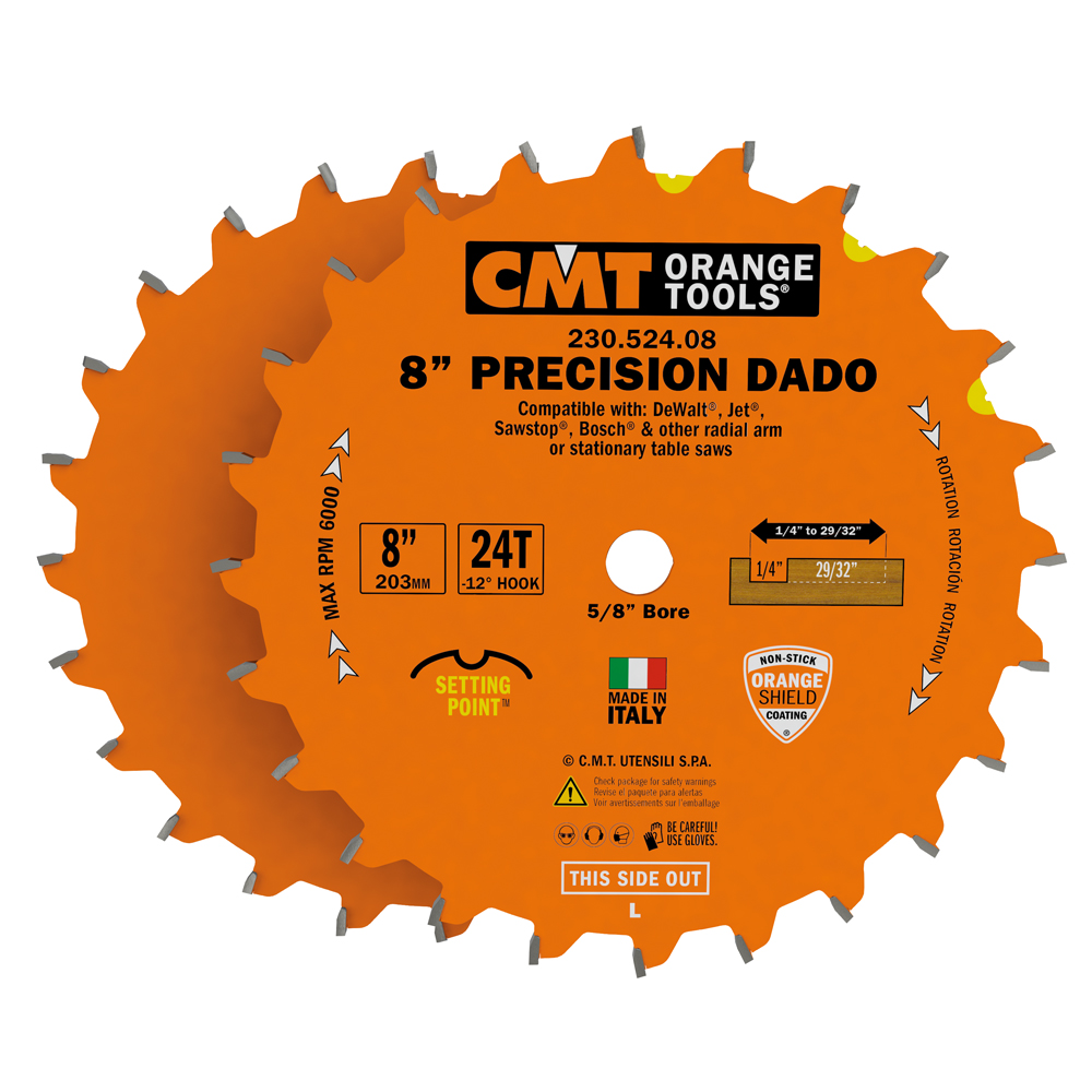 CMT 230.524.08 – PRECISION DADO 8″x24x5/8″