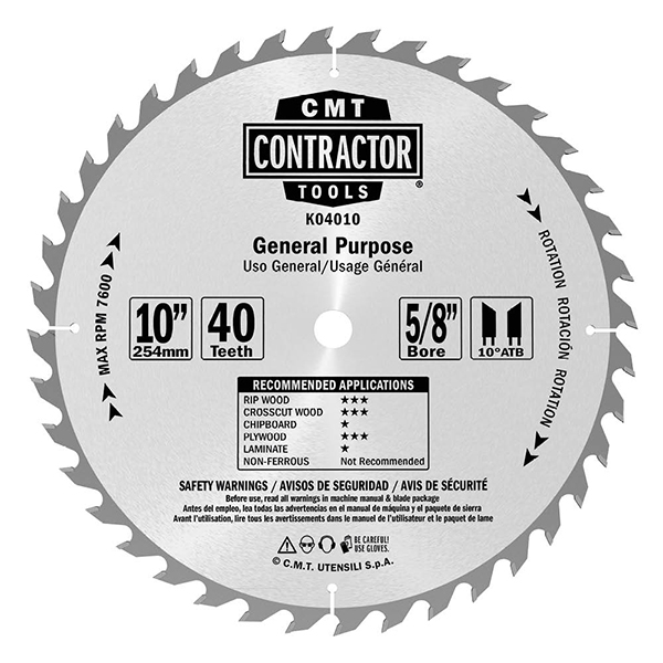 Itk Contractor General Purpose 10’’X0.094”/0.063”X5/8” T=40 Atb