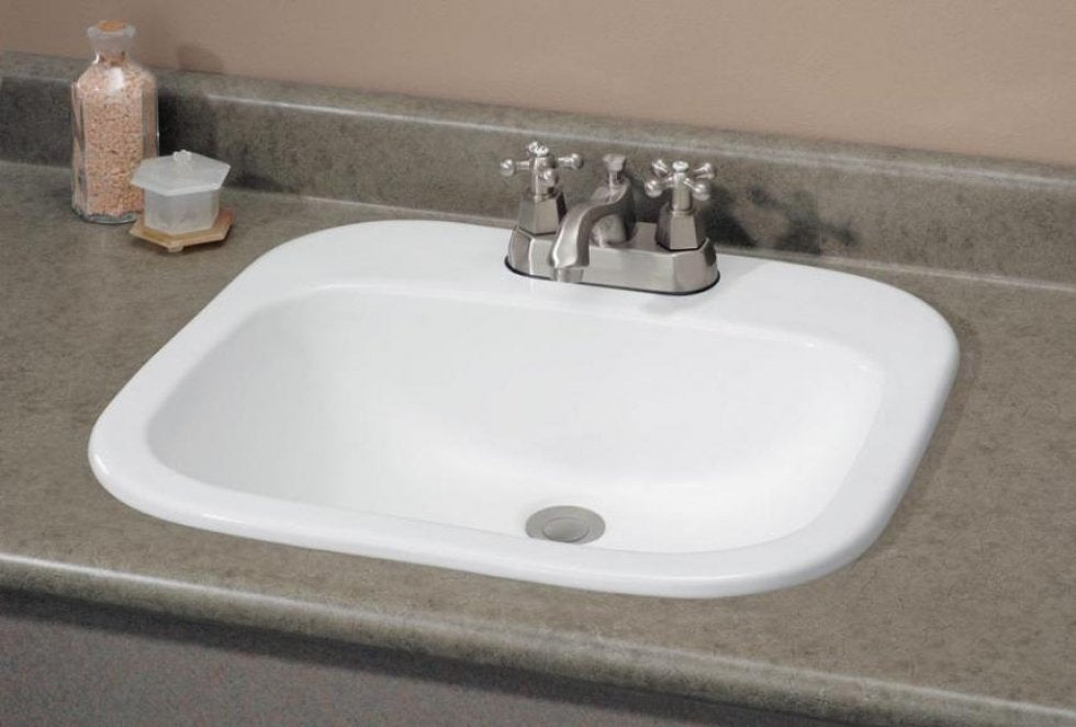 Cheviot 1108-WH-8 Square Ibiza Drop-In Sink - White