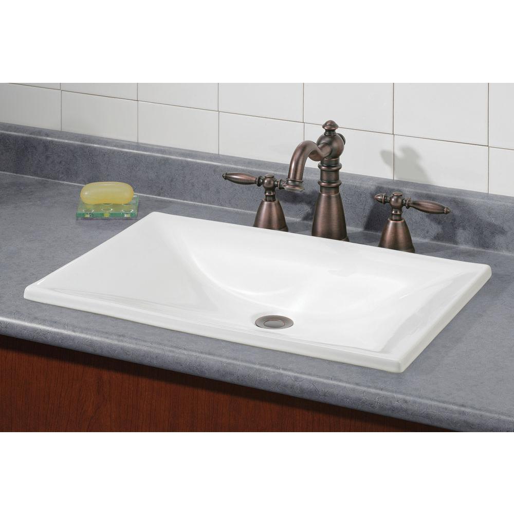Cheviot 1180-WH Square Estoril Drop-In Sink - White