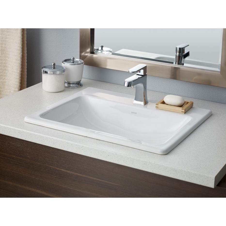 Cheviot 1186-WH-1 Square Manhattan Drop-In Sink - White