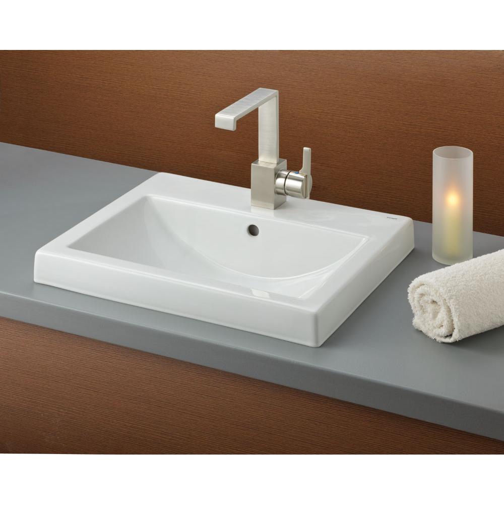 Cheviot 1190-WH-1 Square Camilla Semi-Recessed Sink - White