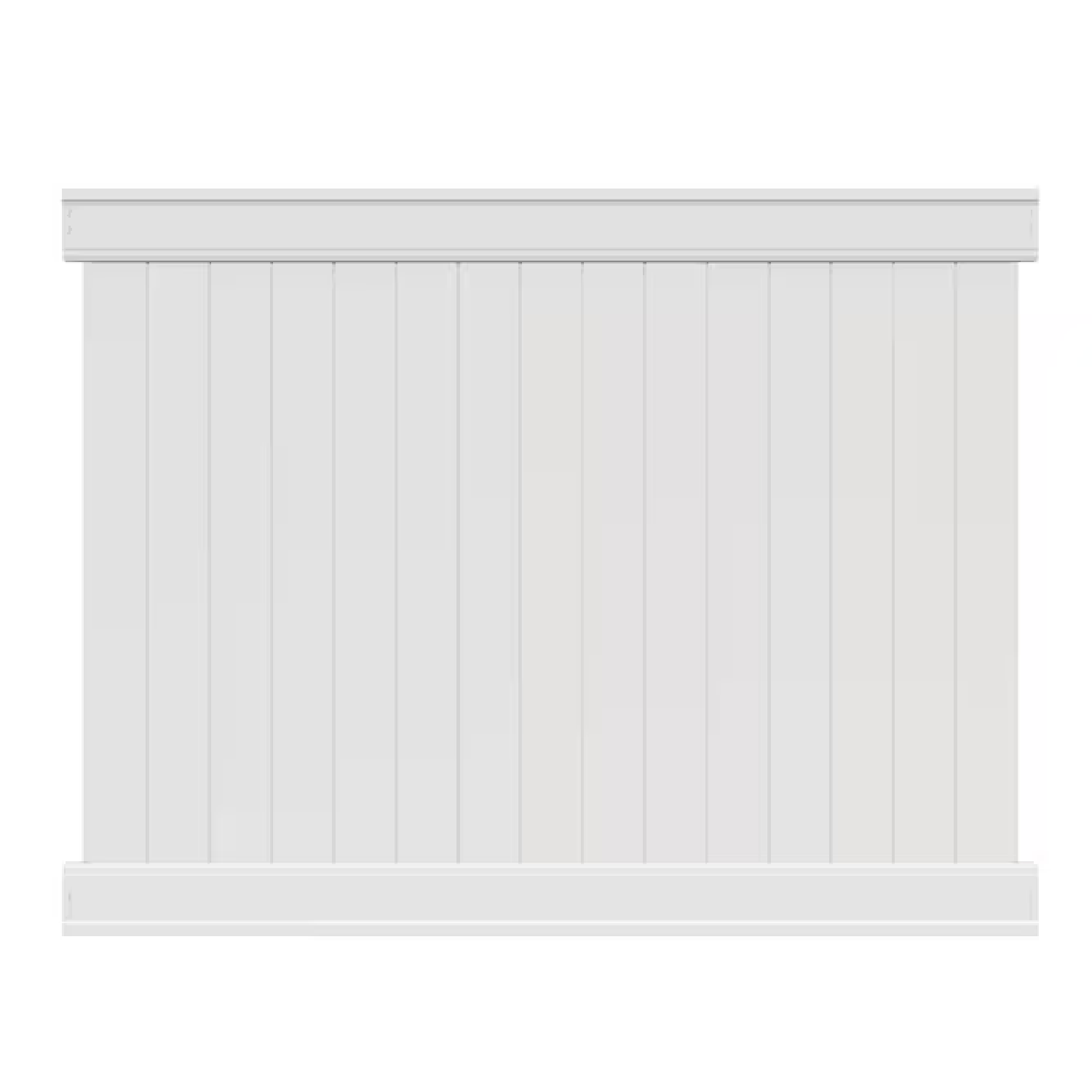 Freedom Emblem 6-ft H x 7-ft W White Vinyl Flat-Top Vinyl Fence Panel