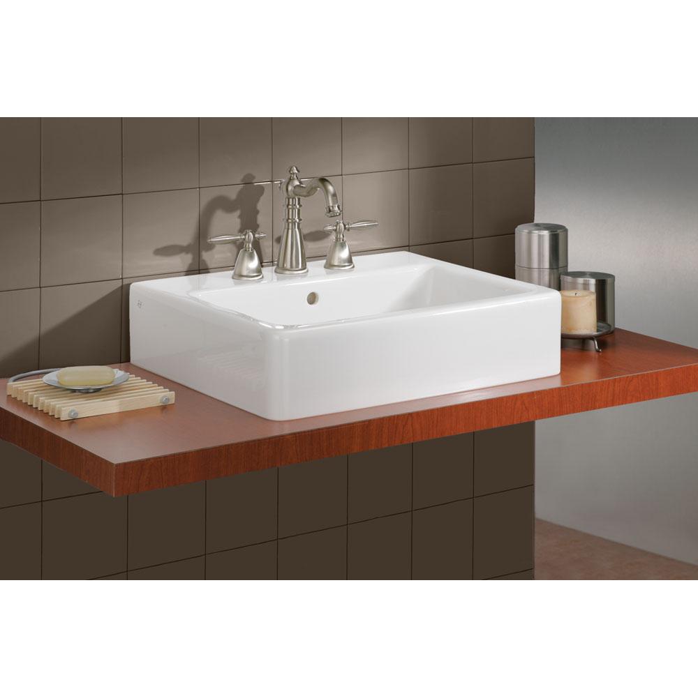 Cheviot 1230/19-WH-1 Square Nuovella Vessel Sink - White
