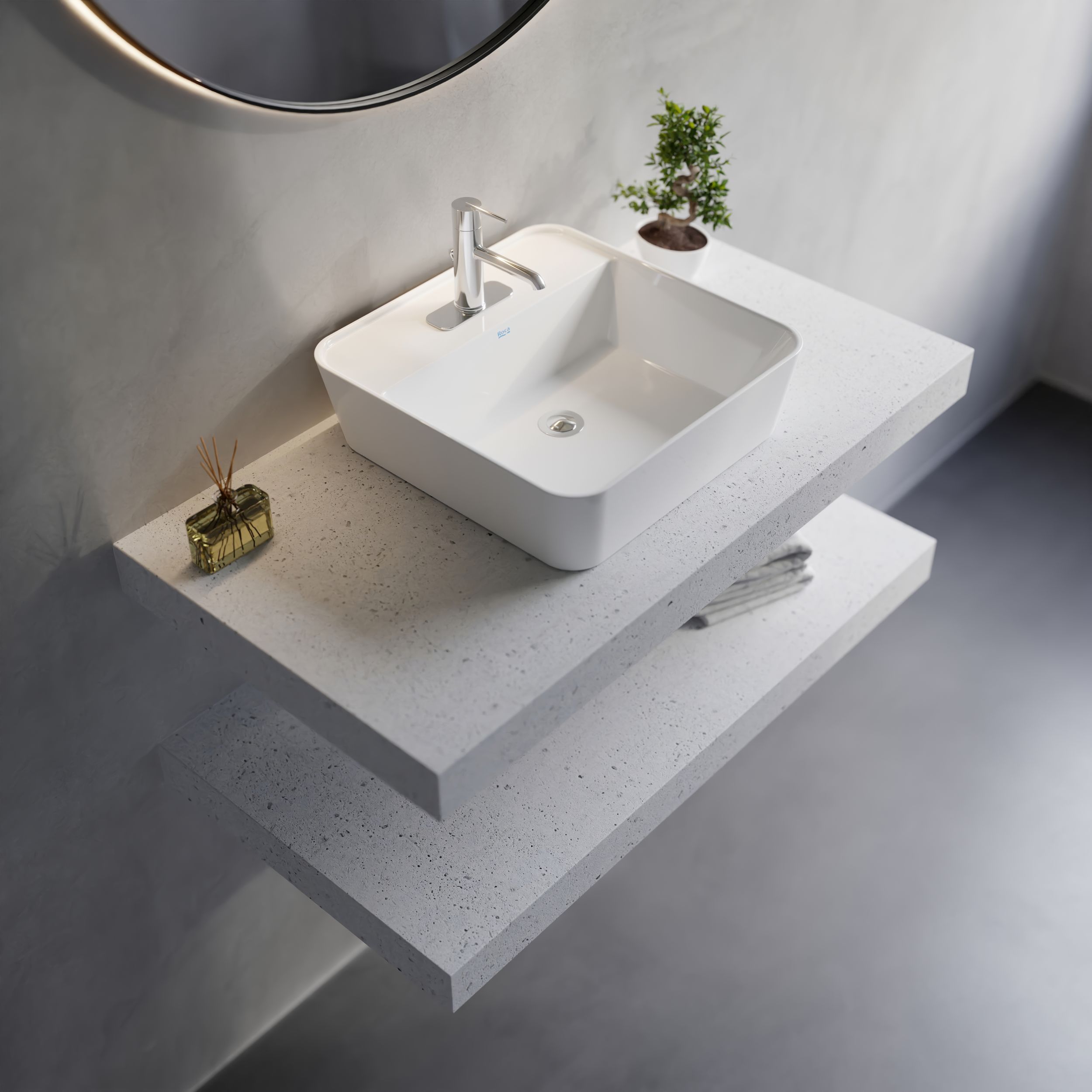 Cheviot 1239-WH-1 Square Serena Vessel Sink - White
