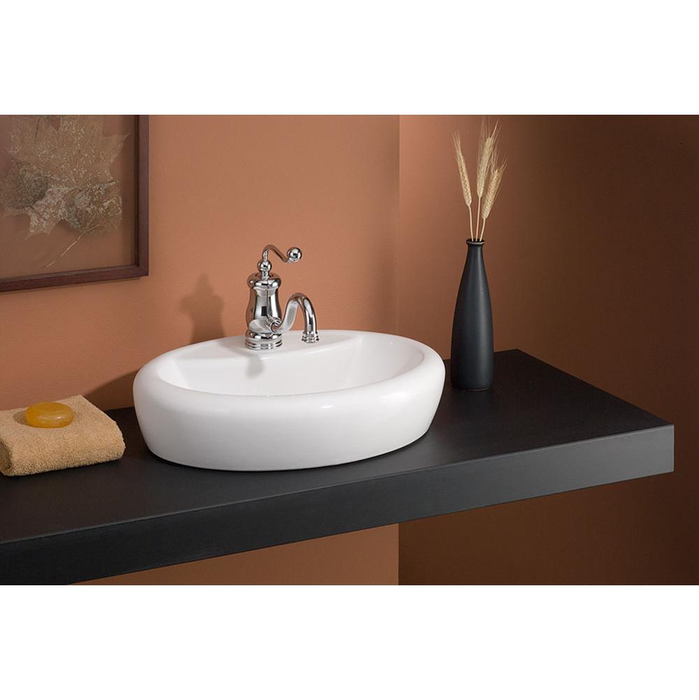 Cheviot 1273-WH-1 Round Milano Vessel Sink - White