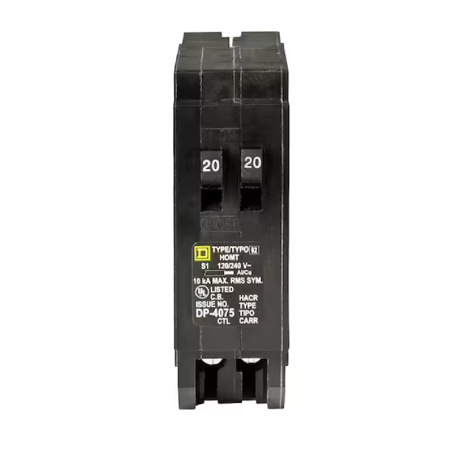 Square D Homeline 20-Amp 1-Pole Tandem Circuit Breaker