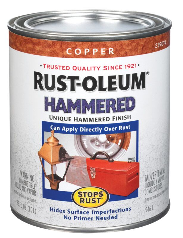 Rust-Oleum Stops Rust Indoor and Outdoor Hammered Copper Protective Paint 1 qt
