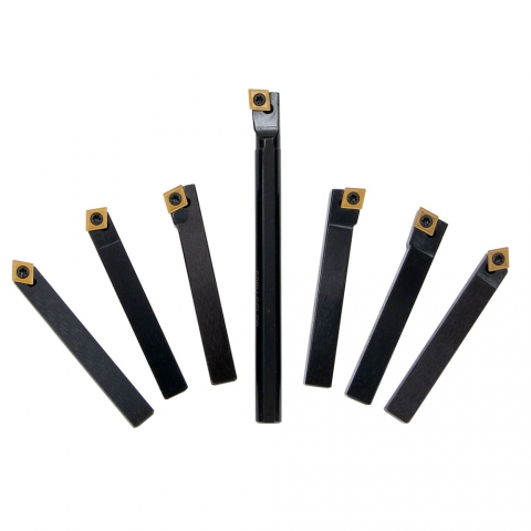 Turning & Boring Tools, 8 mm Indexable, 7 Piece Set