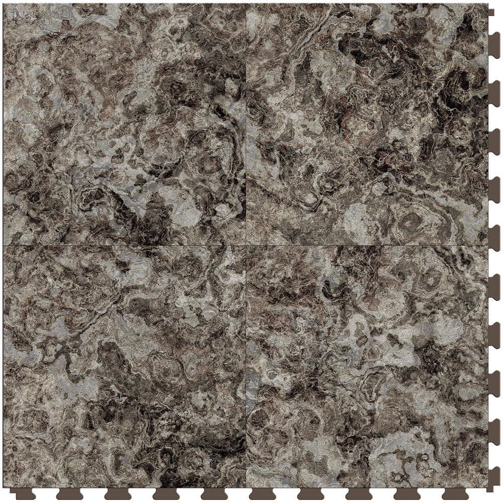 Perfection Floor Tile Breccia Collection Breccia Machiato/Satin 20-in x 20-in Water Resistant Interlocking Luxury Flooring (16.7-sq ft)