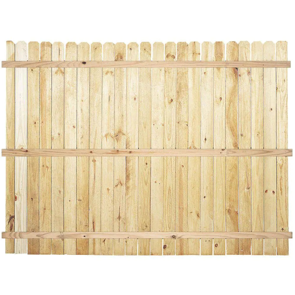 Severe Weather 3.5-ft H x 8-ft W Pressure Treated Spruce Pine Fir Dog Ear Wood Fence Panel
