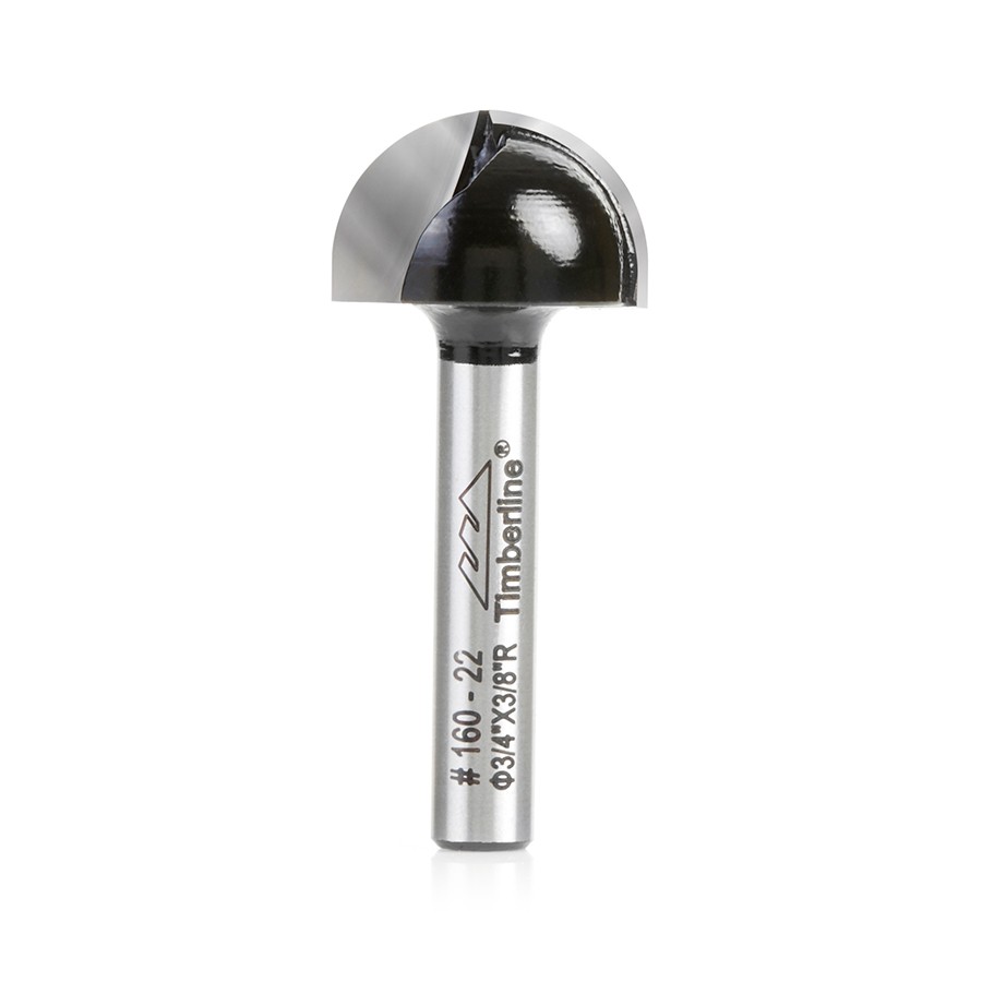 Timberline 160-22 Core Box 3/8 Radius x 3/4 Dia x 7/16 x 1/4″ Shank