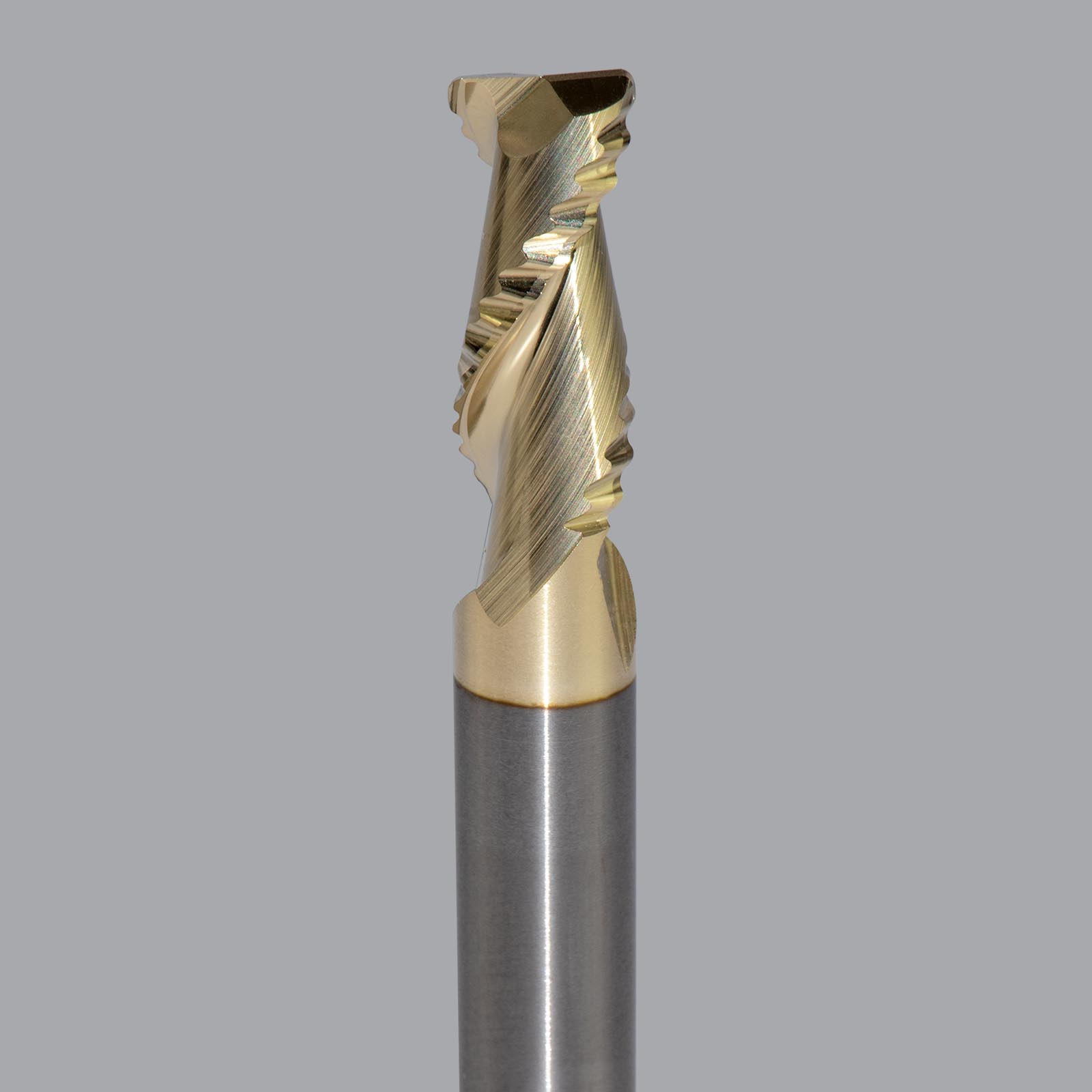 Onsrud AMC800251 Solid Carbide end mill 2FL 3/8 x 7/8 x 2-1/2 OAL 0.030 CR For ISO N Non-Ferrous, Aluminum, Brass, Bronze, Copper, 3/8 Shank, ZrN Coated