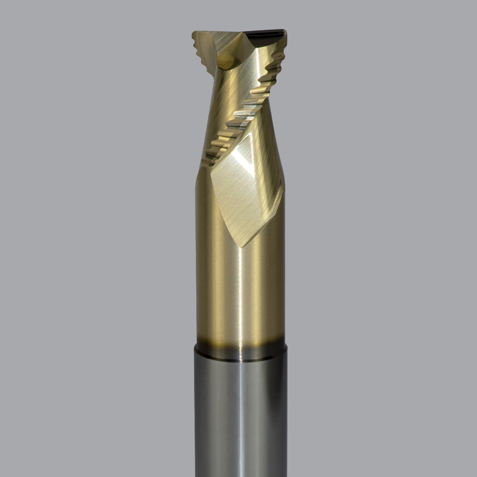 Onsrud AMC800349 Solid Carbide end mill 2FL 3/4 x 4 OAL 0.030 CR For ISO N Non-Ferrous, Aluminum, Brass, Bronze, Copper, 5/8 Shank, ZrN Coated