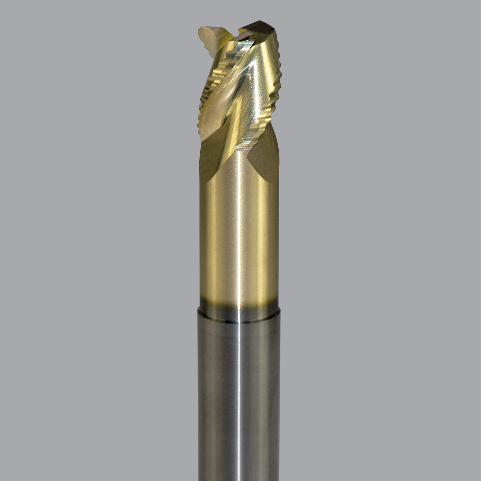 Onsrud AMC800421 Solid Carbide end mill 3FL 5/8 x 3/4 x 4 OAL 0.060 CR For ISO N Non-Ferrous, Aluminum, Brass, Bronze, Copper, 5/8 Shank, ZrN Coated