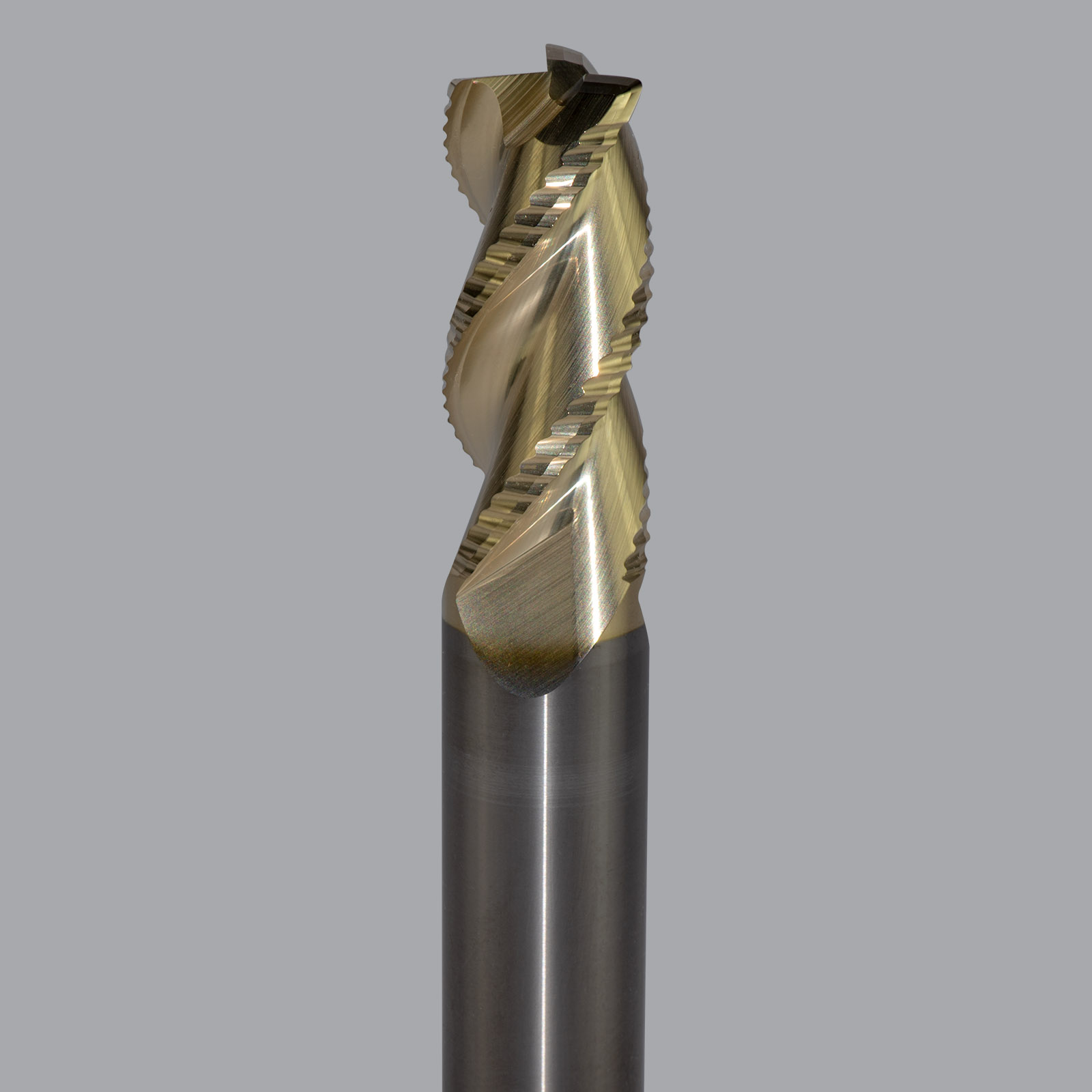 Onsrud AMC800433 Solid Carbide end mill 3FL 3/4 x 1-3/4 x 4 OAL 0.030 CR For ISO N Non-Ferrous, Aluminum, Brass, Bronze, Copper, 3/4 Shank, ZrN Coated