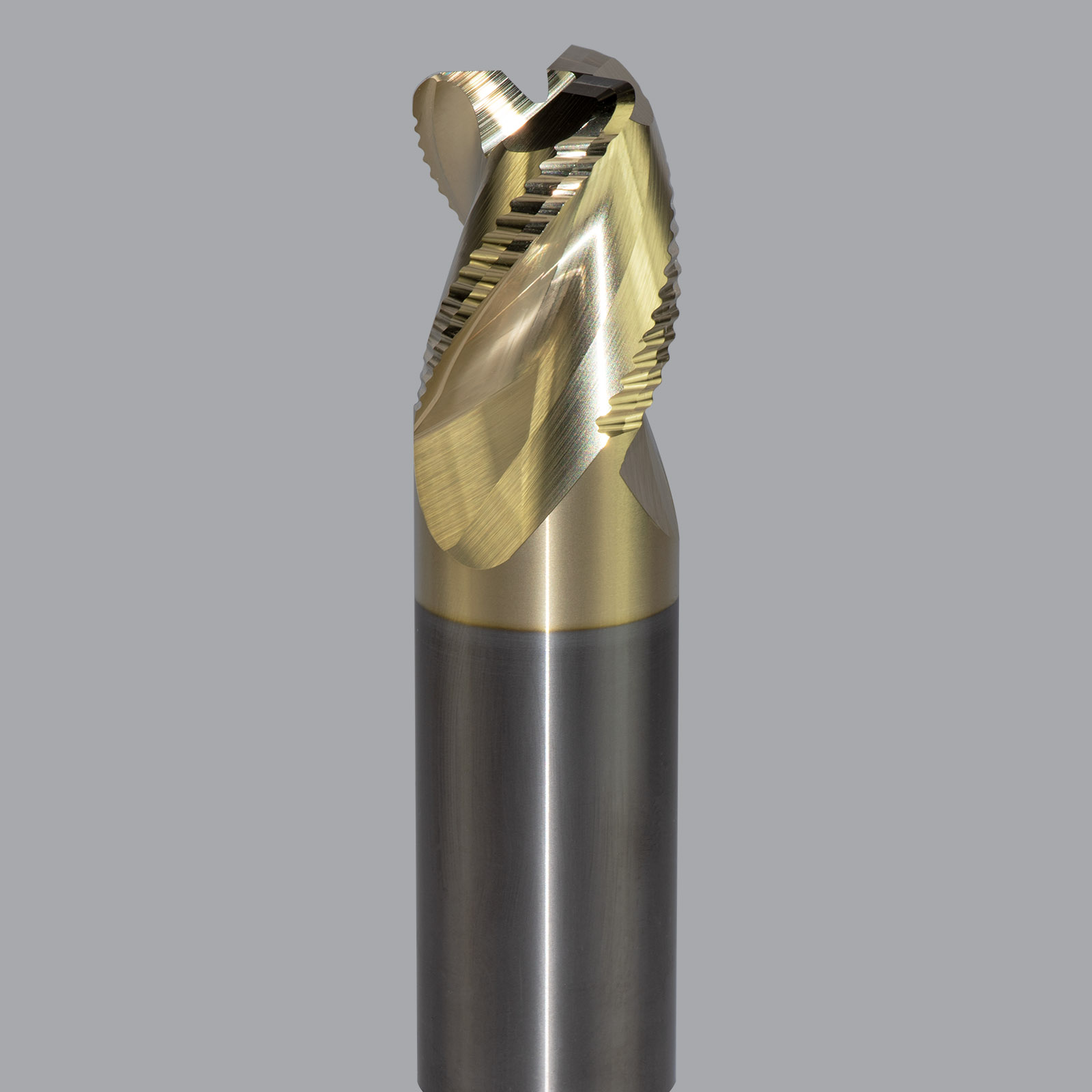 Onsrud AMC800445 Solid Carbide end mill 3FL 1/1 x 1-1/4 x 4 OAL 0.120 CR For ISO N Non-Ferrous, Aluminum, Brass, Bronze, Copper, 1/1 Shank, ZrN Coated