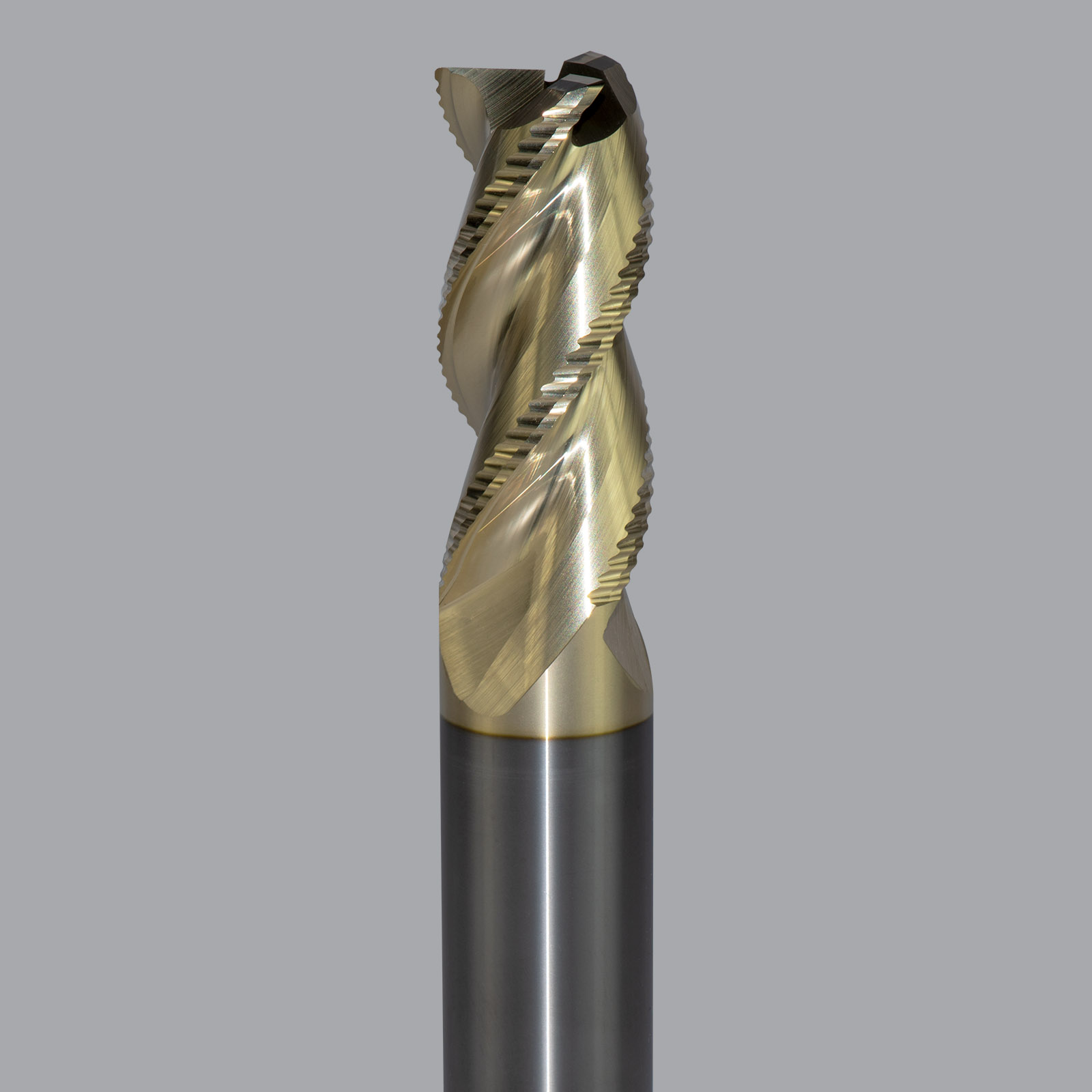 Onsrud AMC800437 Solid Carbide end mill 3FL 3/4 x 1-3/4 x 4 OAL 0.120 CR For ISO N Non-Ferrous, Aluminum, Brass, Bronze, Copper, 3/4 Shank, ZrN Coated
