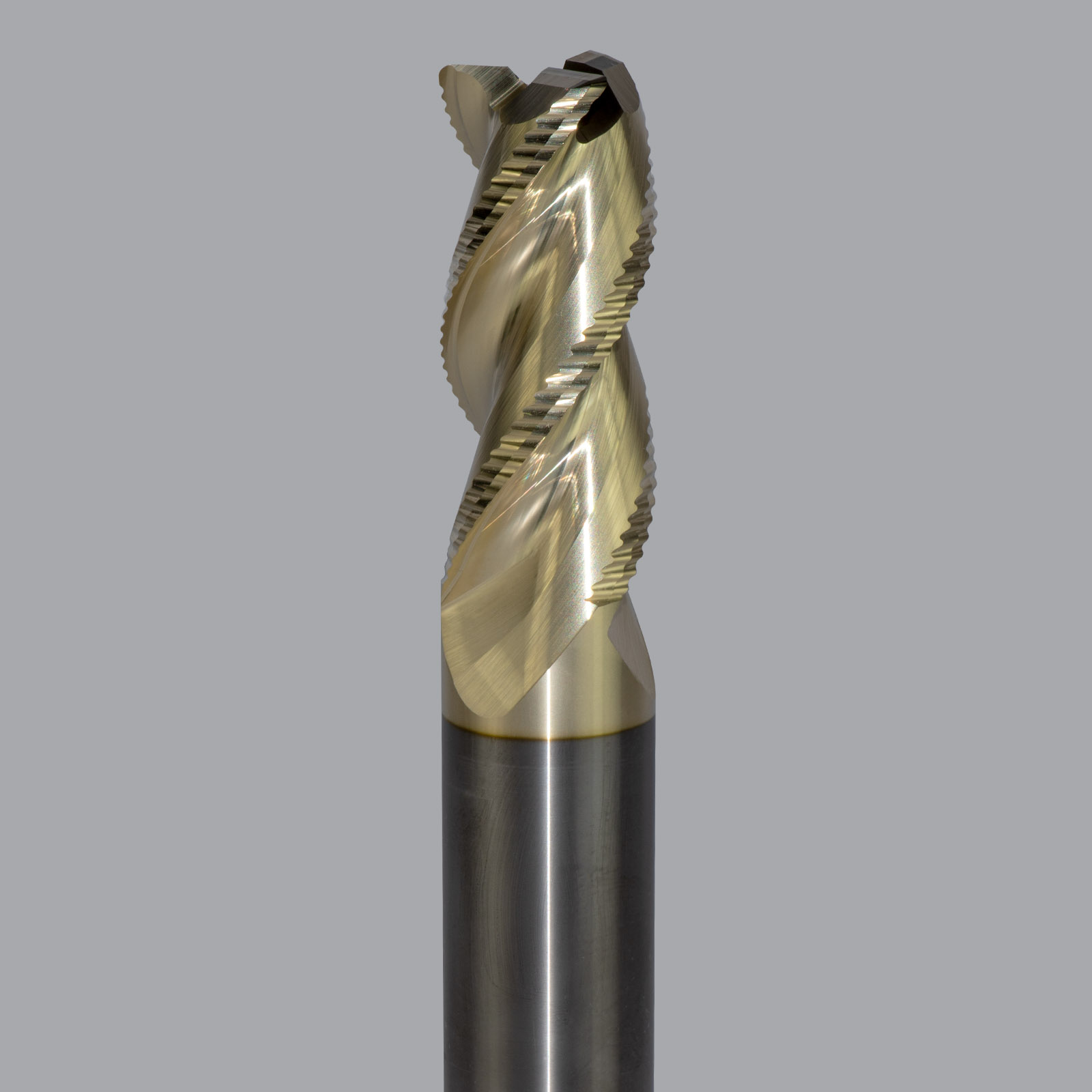 Onsrud AMC800449 Solid Carbide end mill 3FL 1/1 x 2-3/8 x 5 OAL 0.060 CR For ISO N Non-Ferrous, Aluminum, Brass, Bronze, Copper, 1/1 Shank, ZrN Coated