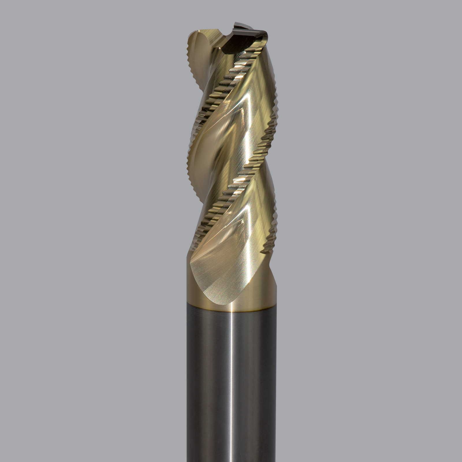 Onsrud AMC800451 Solid Carbide end mill 3FL 1/1 x 2-3/8 x 5 OAL 0.120 CR For ISO N Non-Ferrous, Aluminum, Brass, Bronze, Copper, 1/1 Shank, ZrN Coated