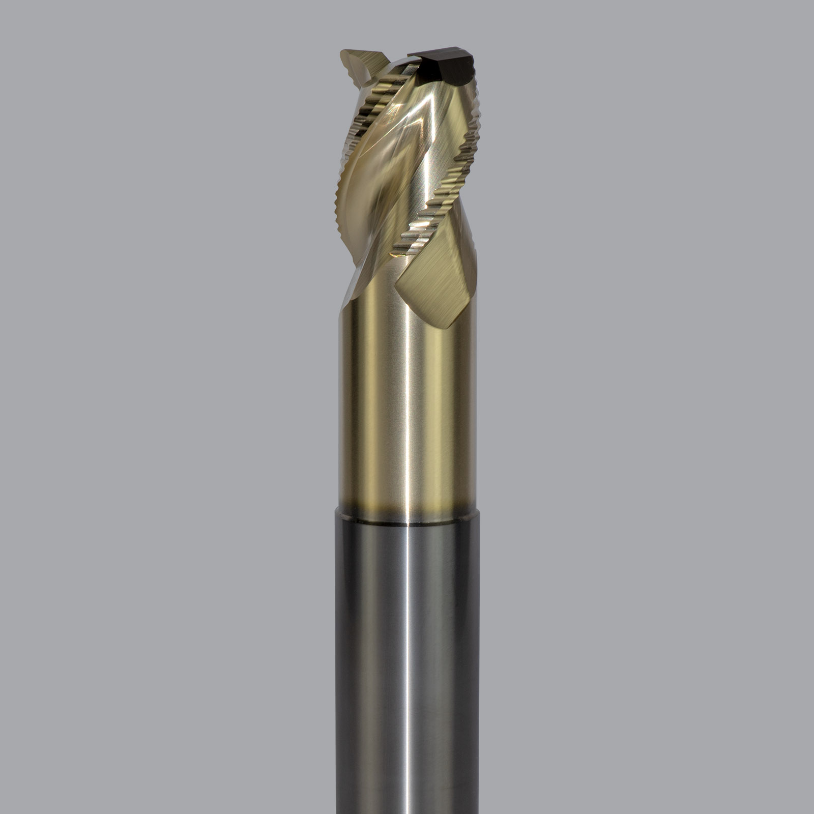 Onsrud AMC800459 Solid Carbide end mill 3FL 1/1 x 1-1/4 x 6 OAL 0.060 CR For ISO N Non-Ferrous, Aluminum, Brass, Bronze, Copper, 1/1 Shank, ZrN Coated