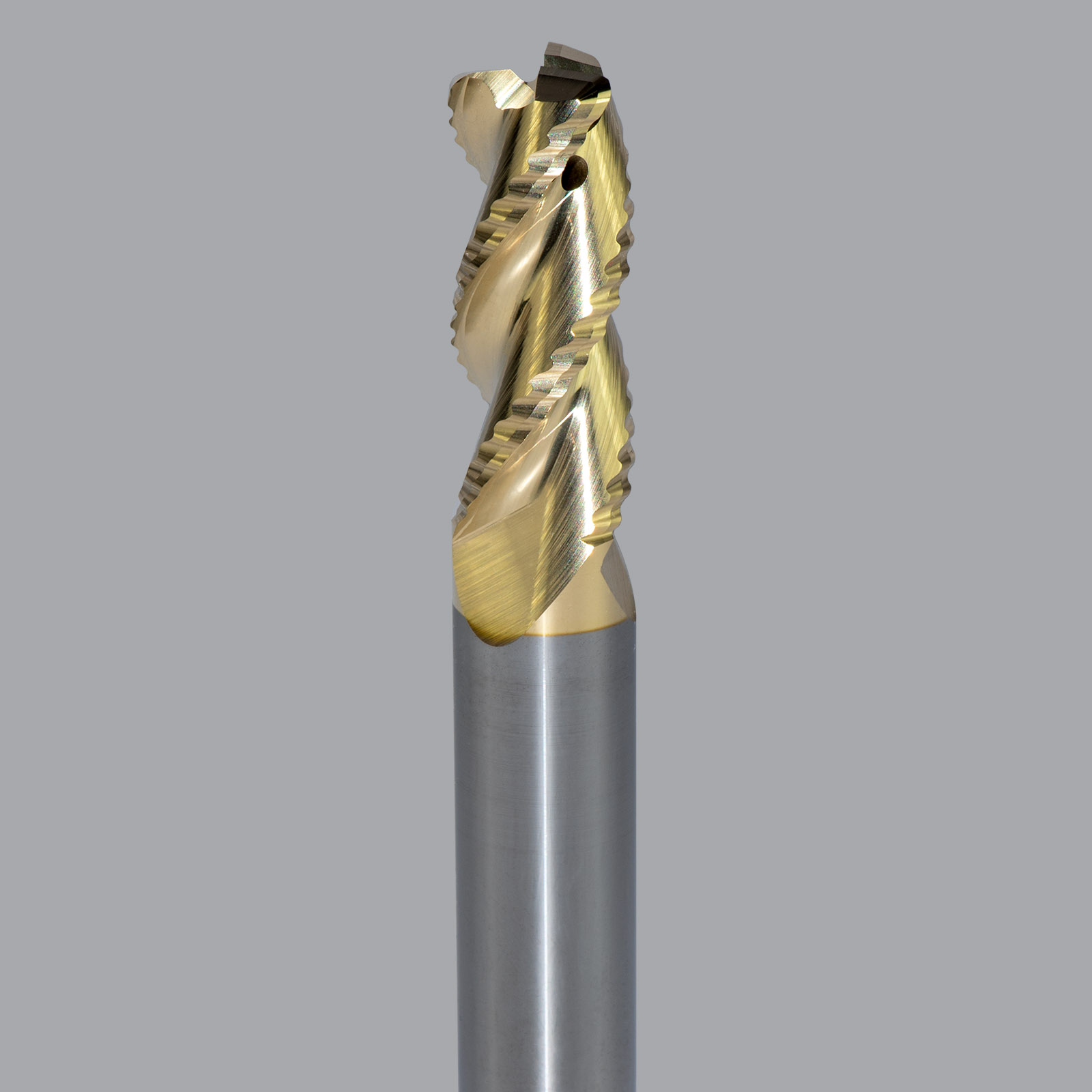 Onsrud AMC800473 Solid Carbide end mill 3FL 1/2 x 1-1/4 x 3 OAL 0.060 CR For ISO N Non-Ferrous, Aluminum, Brass, Bronze, Copper, 1/2 Shank, ZrN Coated