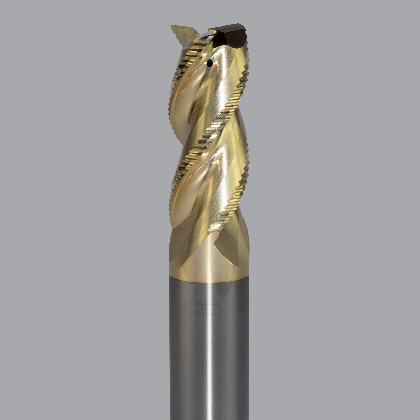 Onsrud AMC800521 Solid Carbide end mill 3FL 1/1 x 2-3/8 x 5 OAL 0.060 CR For ISO N Non-Ferrous, Aluminum, Brass, Bronze, Copper, 1/1 Shank, ZrN Coated