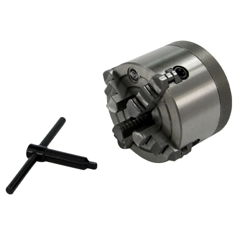 Lathe Chuck - 4", 4-Jaw, Independent with Adapter to 3" Spindle