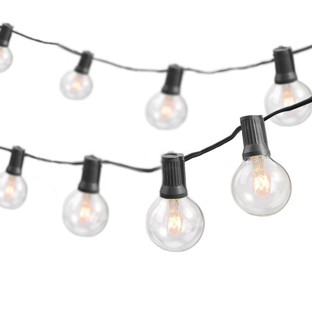 50 ft. Indoor/Outdoor Weatherproof Party String Lights with 50 Sockets Light Bulbs Included