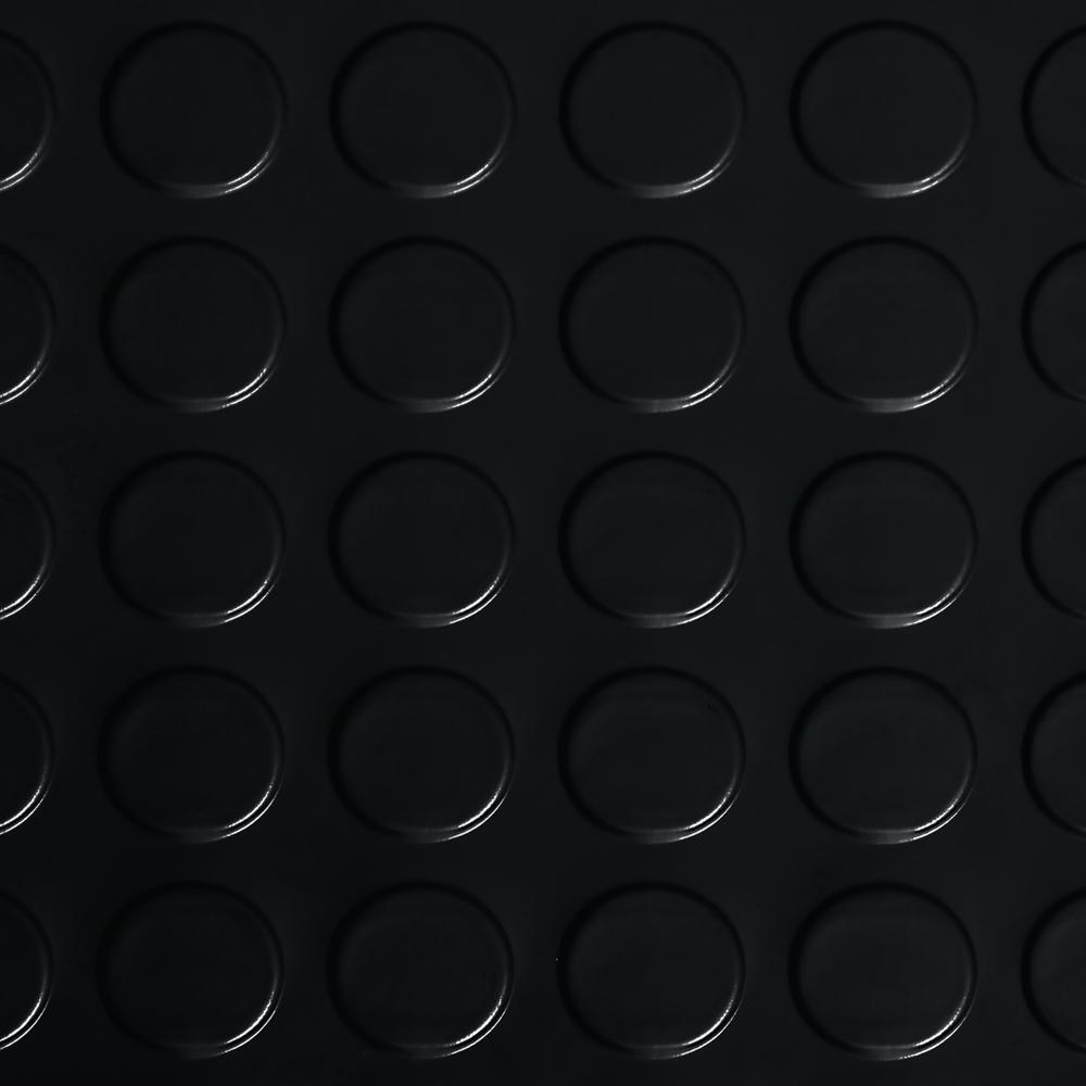 G-Floor Coin 7.5 ft. x 17 ft. Midnight Black Commercial Grade Vinyl Garage Flooring Cover and Protector