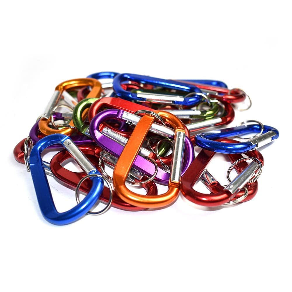 Aluminum Carabiner Spring Clip Hook Keychain (25/Pack)