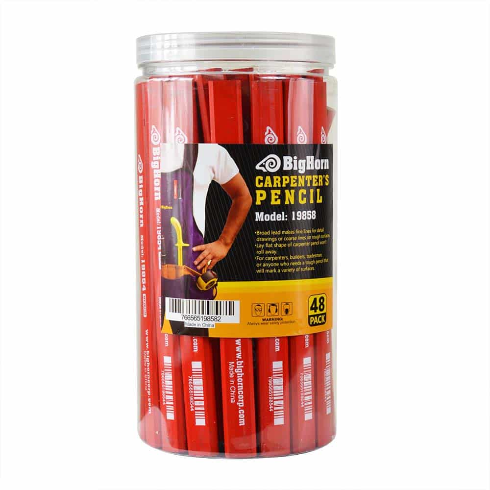 Carpenter’s Pencil Jar (RED) 48pcs / Jar